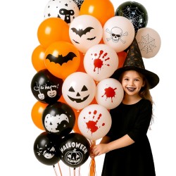 Balony na Halloween 25 szt. z nadrukiem