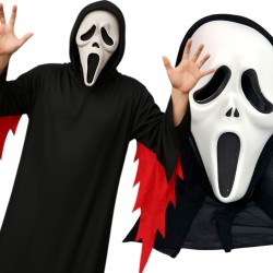 Strój Krzyk z Maską Piankową i Peleryną