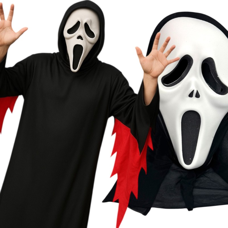 Strój Krzyk z Maską Piankową i Peleryną