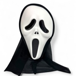 Maska Halloween Krzyk z Kapturem Pianka
