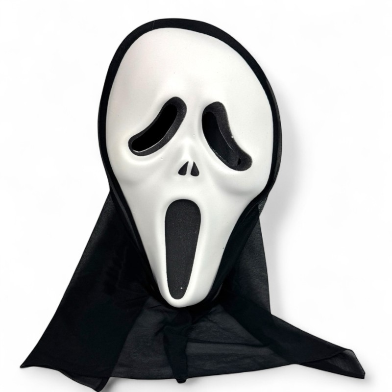 Maska Halloween Krzyk z Kapturem Pianka