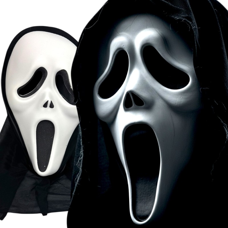 Maska Halloween Krzyk z Kapturem Pianka