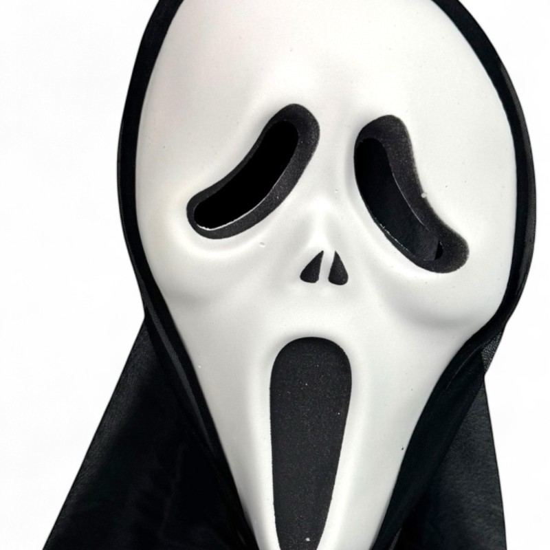 Maska Halloween Krzyk z Kapturem Pianka