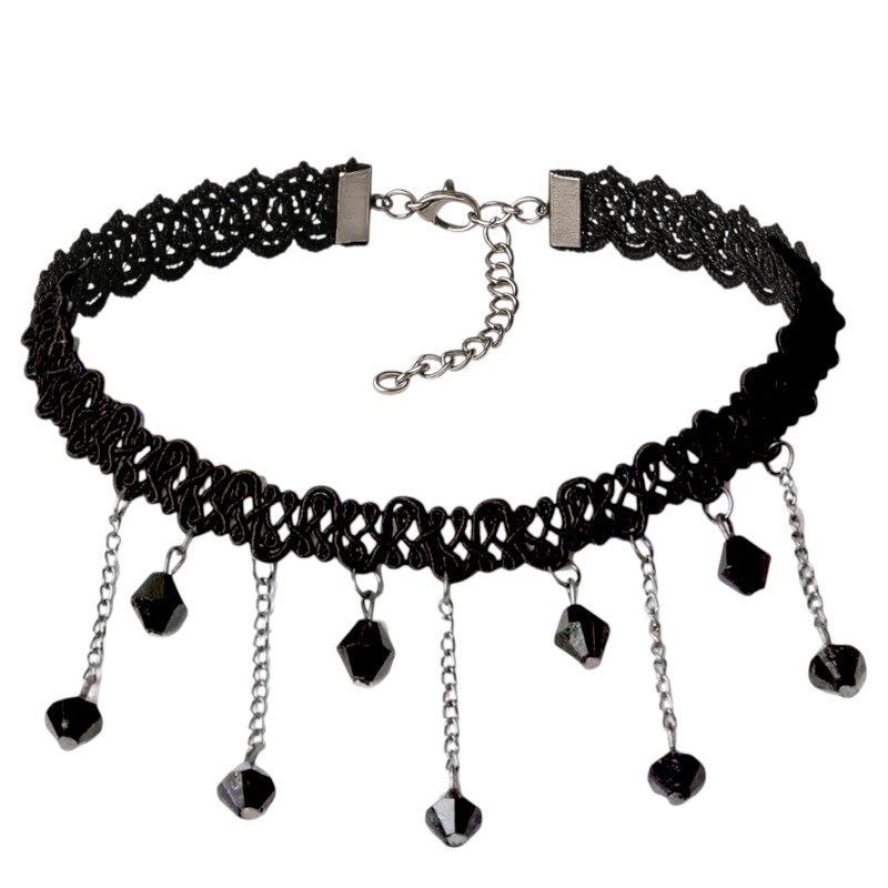 Zestaw Opaska Rogi i Choker Mroczny Styl