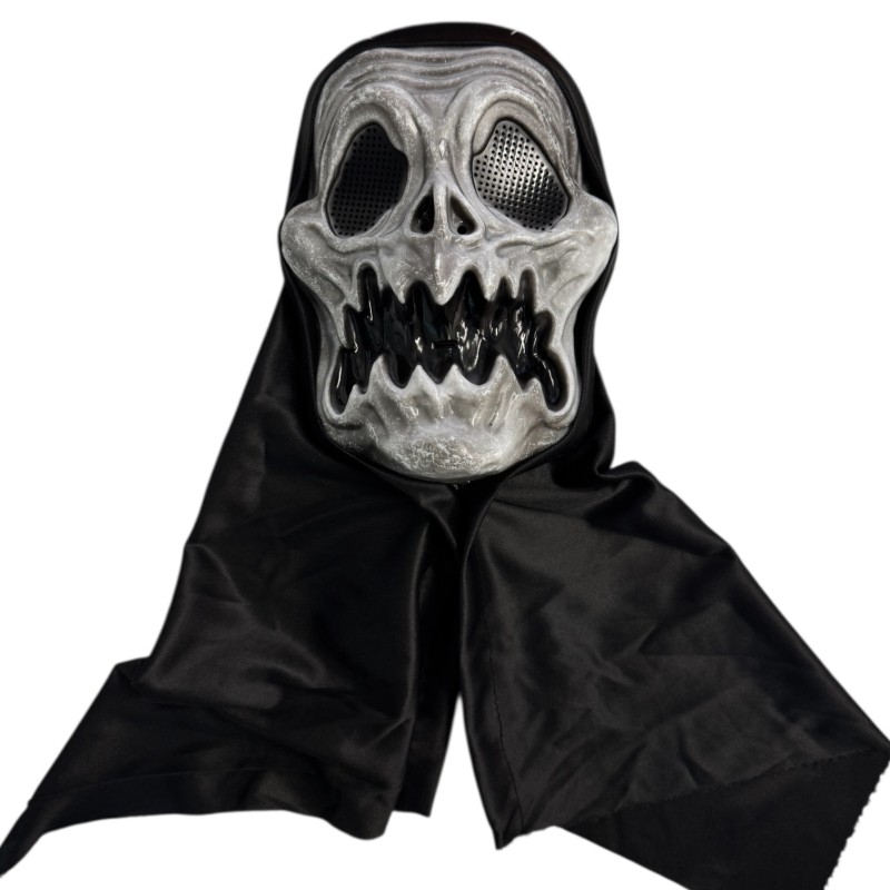 Maska Frankie szkieletor z kapturem na Halloween