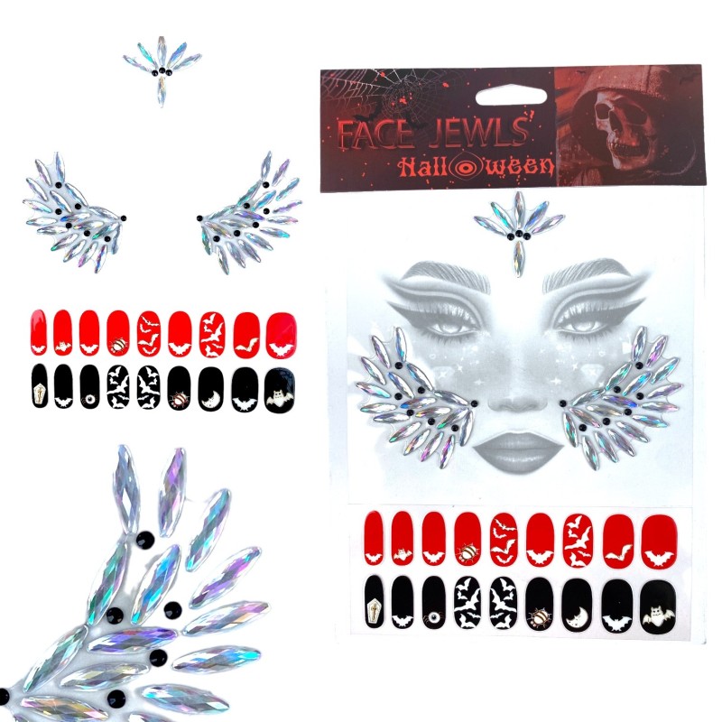 Zestaw Coco/Frida/La Catrina: Opaska + Kryształki + Paznokcie