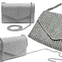 Torebka Srebrna Kryształki...