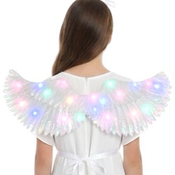 Świecące skrzydła perłowe LED 64x21 cm