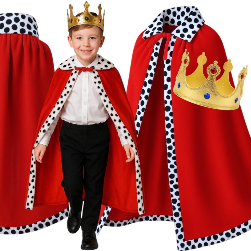 Przebranie Król Jasełka z Peleryną Koroną i Berłem