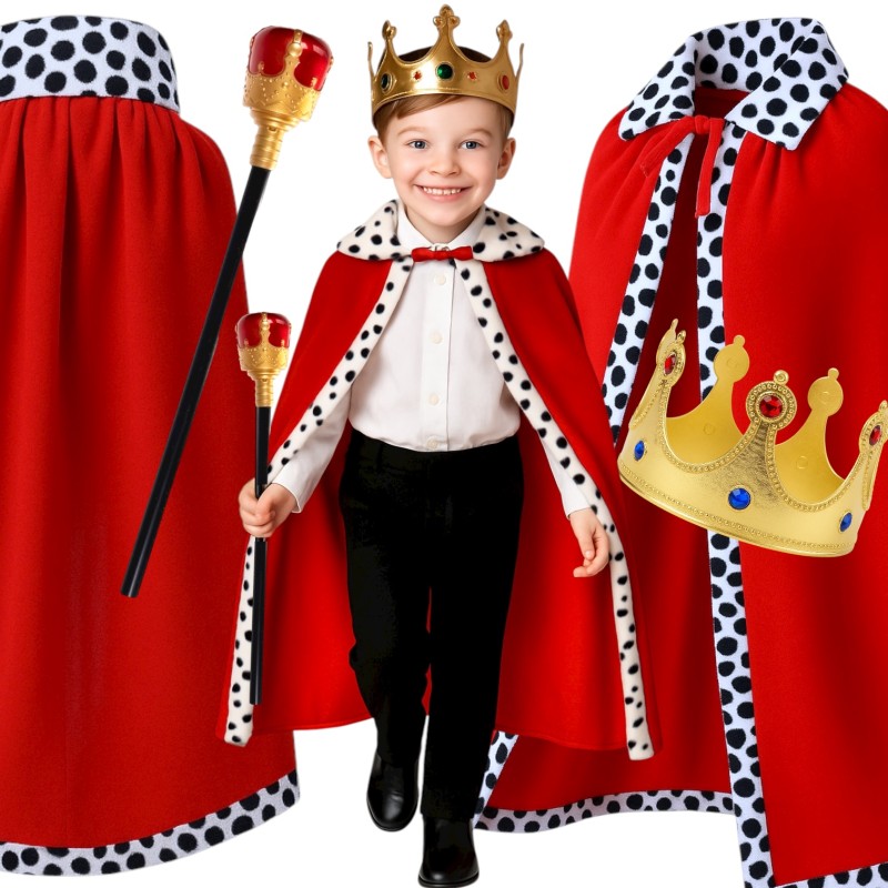 Przebranie Król Jasełka z Peleryną Koroną i Berłem