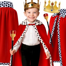 Przebranie Król Jasełka z Peleryną Koroną i Berłem