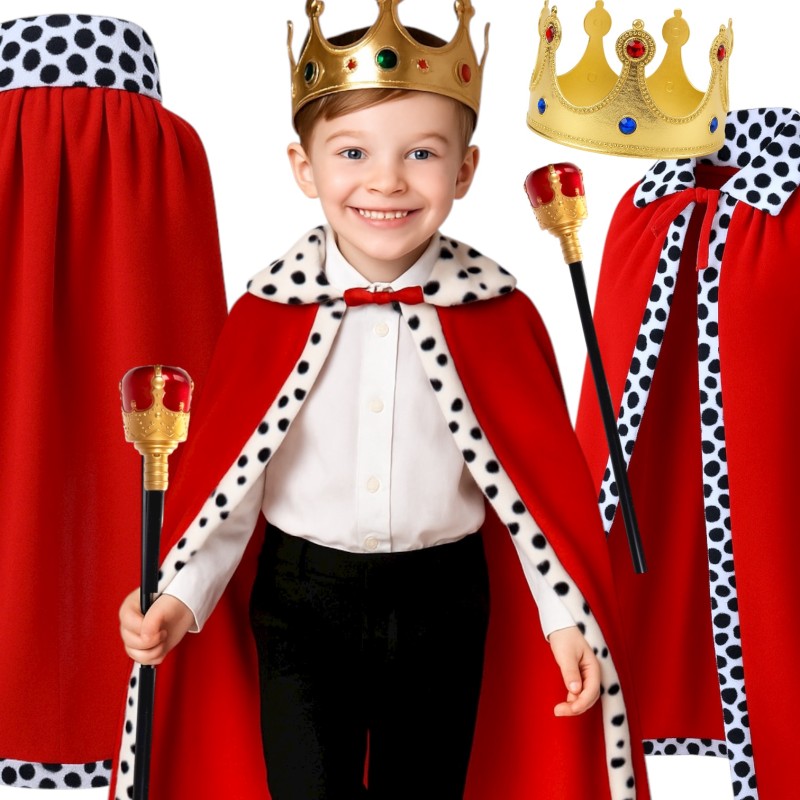 Przebranie Król Jasełka z Peleryną Koroną i Berłem