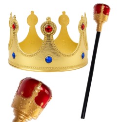 Przebranie Król Jasełka z Peleryną Koroną i Berłem