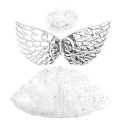 Strój Aniołek z TUTU i Skrzydłami dla Dziewczynki