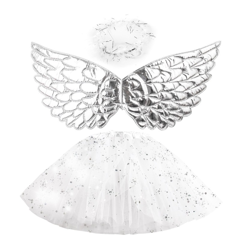 Strój Aniołek z TUTU i Skrzydłami dla Dziewczynki
