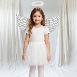 Strój Aniołek z TUTU i Skrzydłami dla Dziewczynki