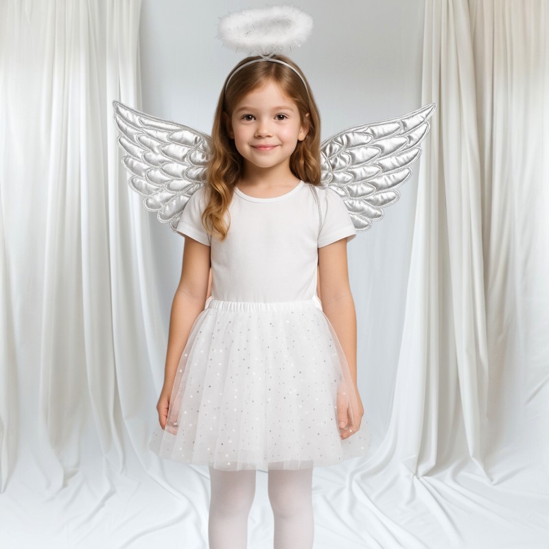 Strój Aniołek z TUTU i Skrzydłami dla Dziewczynki