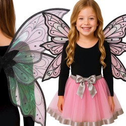 Strój Wróżki Motylkowej dla Dziewczynki – Różowe Skrzydełka i Spódniczka Tutu