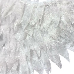 Świecące skrzydła białe 64x21 cm z organzy