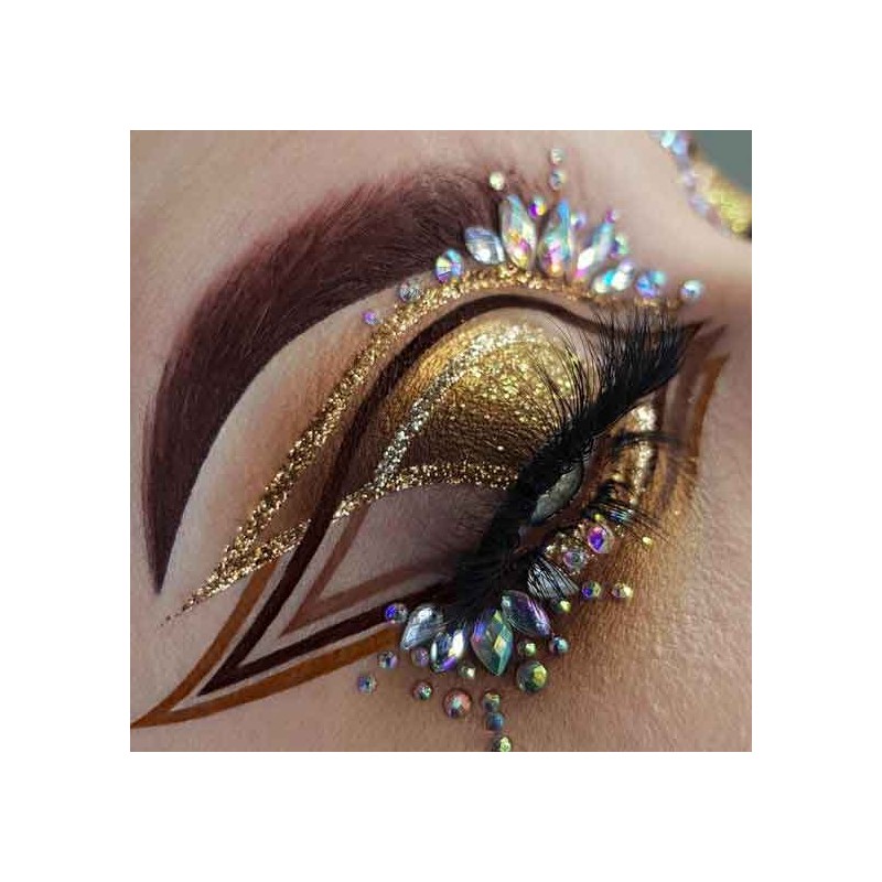 Naklejki kryształki na twarz i ciało holograficzne