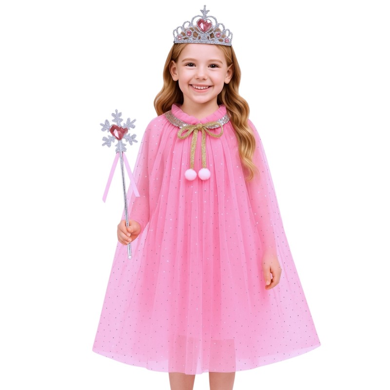 Zestaw Księżniczki Tiulowa Peleryna i Akcesoria Różowe