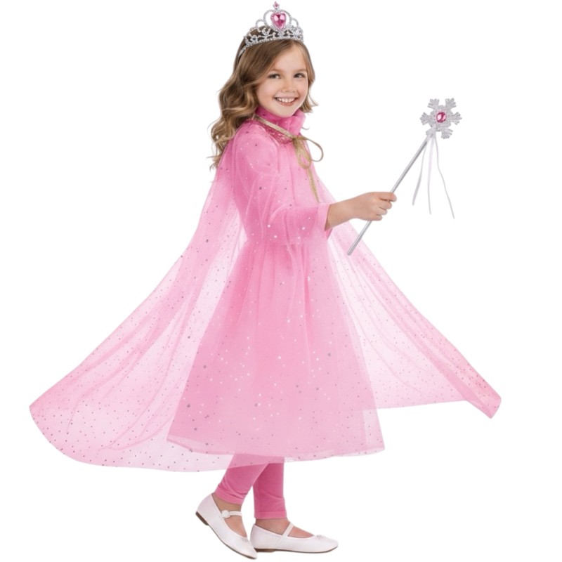 Zestaw Księżniczki Tiulowa Peleryna i Akcesoria Różowe