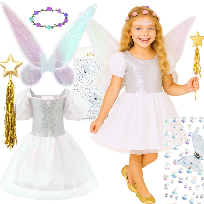 Zestaw Wróżki z Sukienką i Akcesoriami dla Dzieci