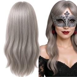 Peruka Szara Długie Włosy...