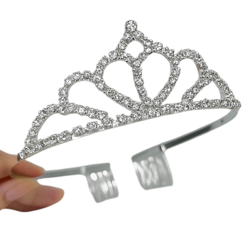 Diadem Korona Opaska Kryształowa z Grzebykiem