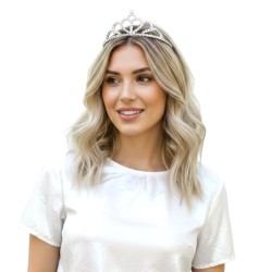 Diadem Korona Opaska Kryształowa z Grzebykiem