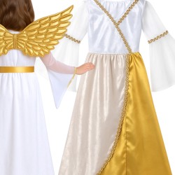 Strój Anioł dla Dziewczynki z Różdżką i Skrzydłami