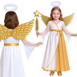 Strój Anioł dla Dziewczynki z Różdżką i Skrzydłami