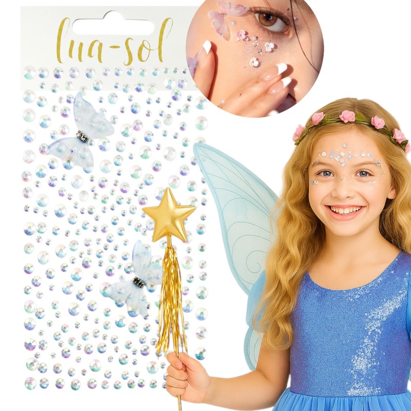 Zestaw Wróżki dla Dziewczynki 5 el. Sukienka + Skrzydełka