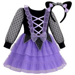 Strój Kuromi z Skrzydełkami, Opaską i Biżuterią