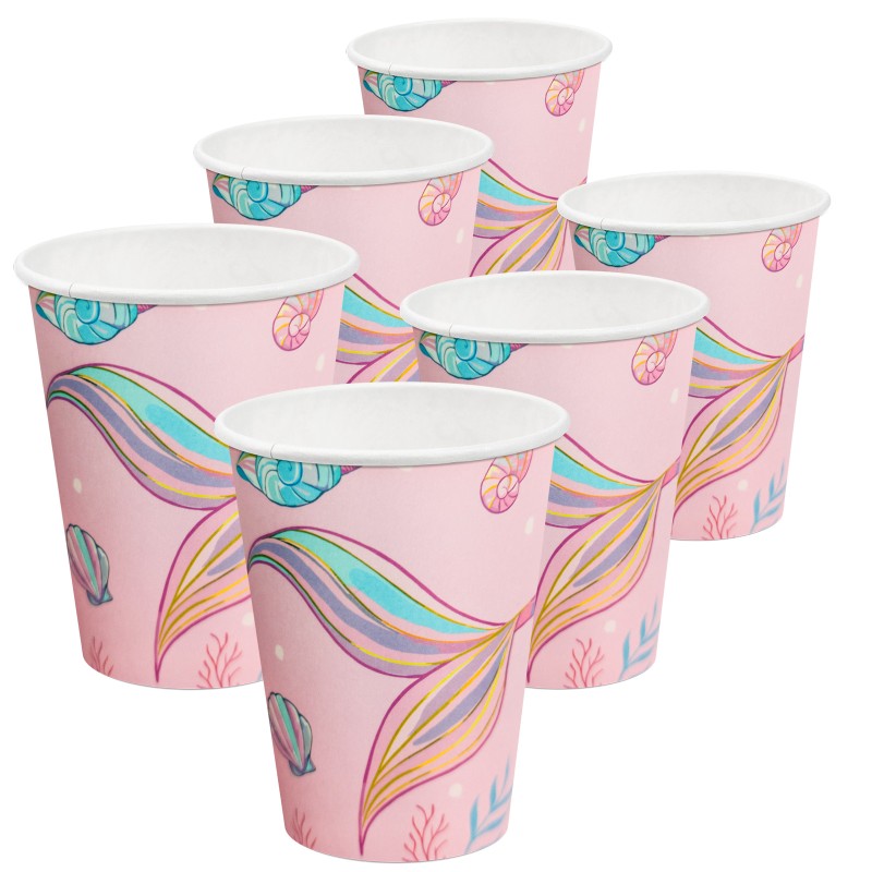 Zestaw Syrenka 6 Talerzyków i 6 Kubeczków