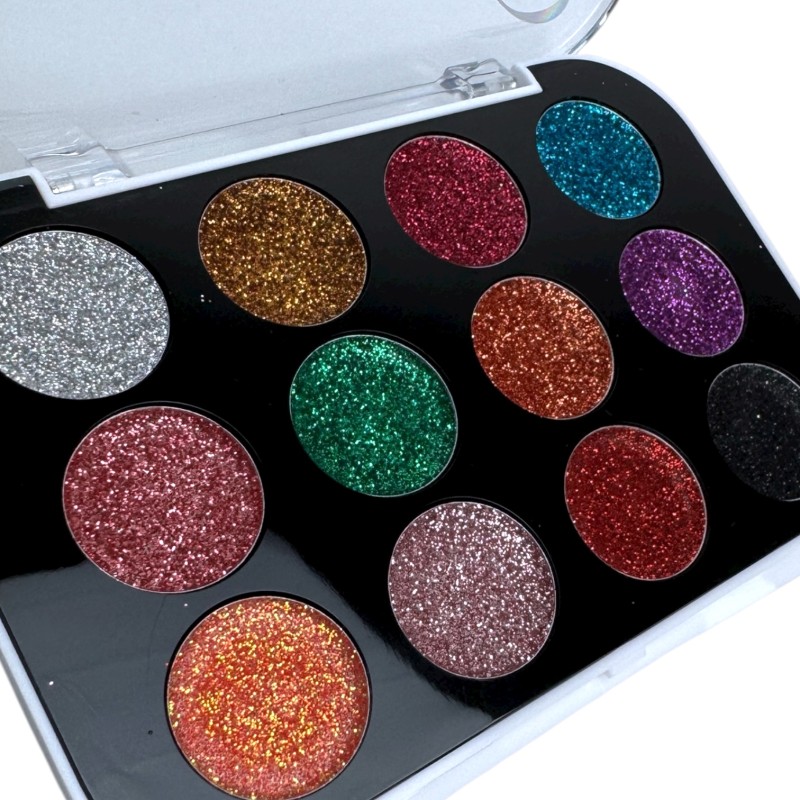 Paletka Cieni Brokatowych 12 Kolorów