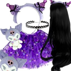 Strój Zestaw Kuromi Spódniczka Tutu Opaska Peruka