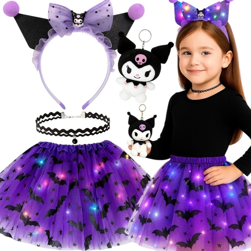 Zestaw Kuromi Tutu z LED i Akcesoriami dla Dzieci