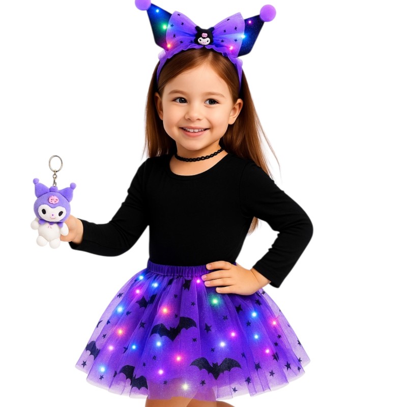 Zestaw Kuromi Tutu z LED i Akcesoriami dla Dzieci