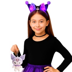 Zestaw Kuromi: Spódniczka Tutu, Opaska LED i Akcesoria