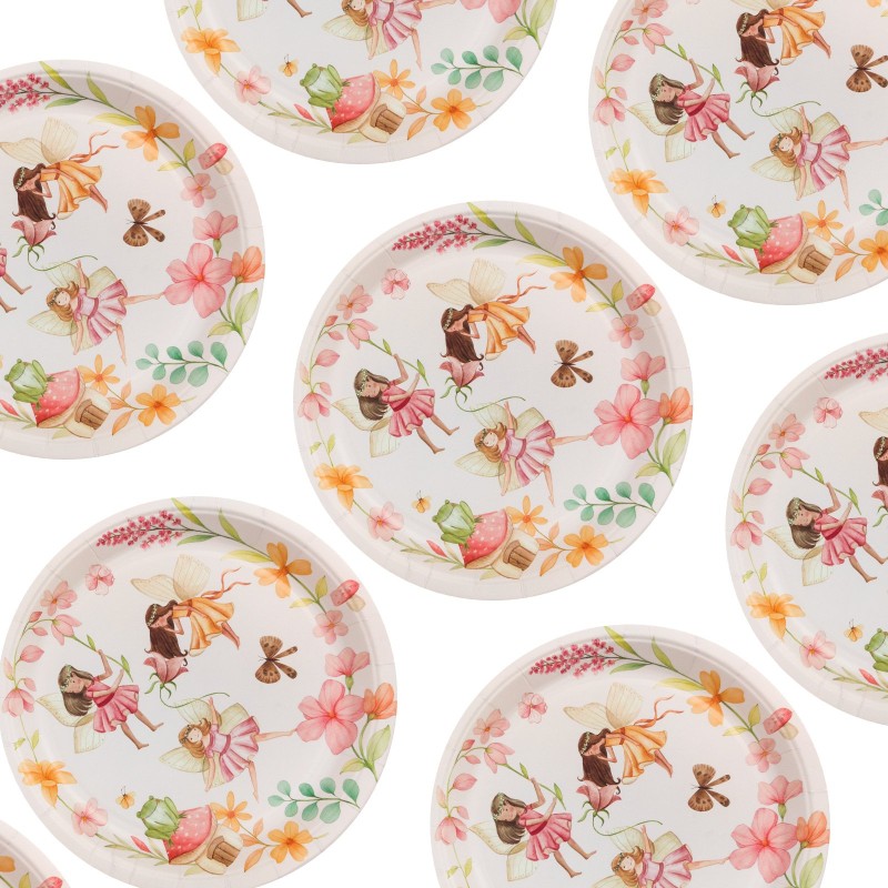 Talerzyki 18 cm Leśne Wróżki Fairy Garden 6 szt.