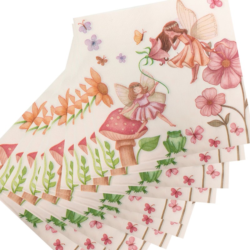 Serwetki papierowe Leśne Wróżki Fairy Garden 20 sztuk 33x33 cm
