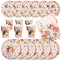 Magiczny Zestaw Wróżki i Elfy talerzyki kubeczki serwetki