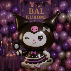 Balon foliowy Kuromi 70 cm czarny dekoracja