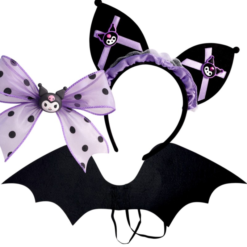 Kuromi Strój dla Dzieci z Sukienką i Opaską