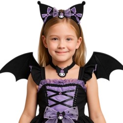 Kuromi Strój dla Dzieci z Sukienką i Opaską