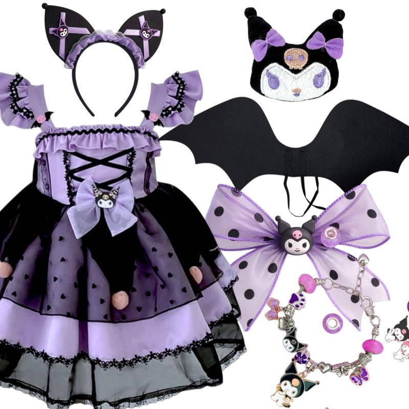 Kostium Kuromi dla dzieci z akcesoriami