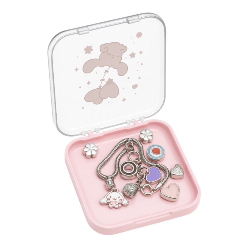 Zestaw Bransoletka Cinemarrol Króliczek z 9 Zawieszkami