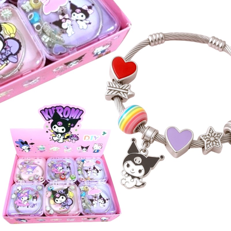 Bransoletka Kuromi z Zawieszkami Zestaw DIY