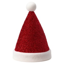 Czapka Świąteczna Mikołaja Metaliczna Czerwona